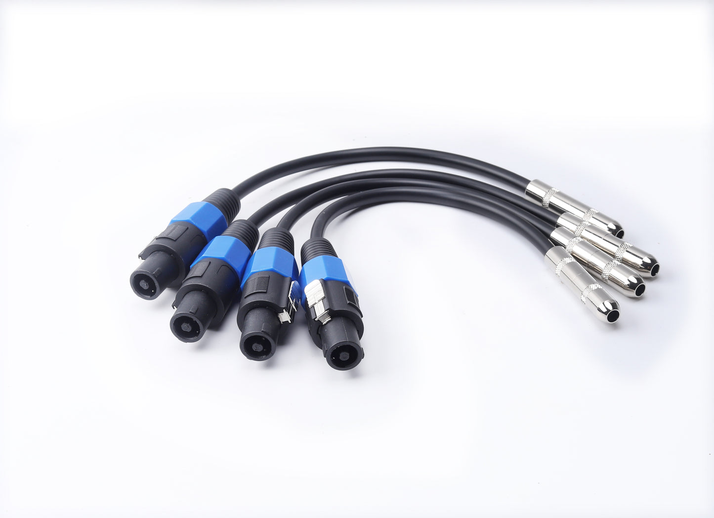 Audio 4 Pack-1/4 TS Female to Speakon Adapter Patch Speaker Cable
